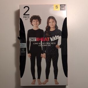 32 Degrees Kids' Heat Set, Small, Black